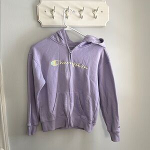 Champion Light Purple Zip-Up Hoodie lavender